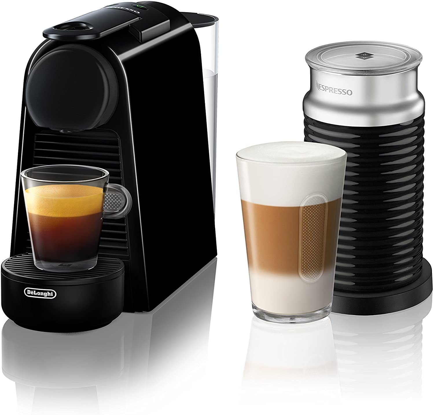 מכונת קפה נספרסו Nespresso Krups Essenza Mini כוללת מקציף חלב Aeroccino