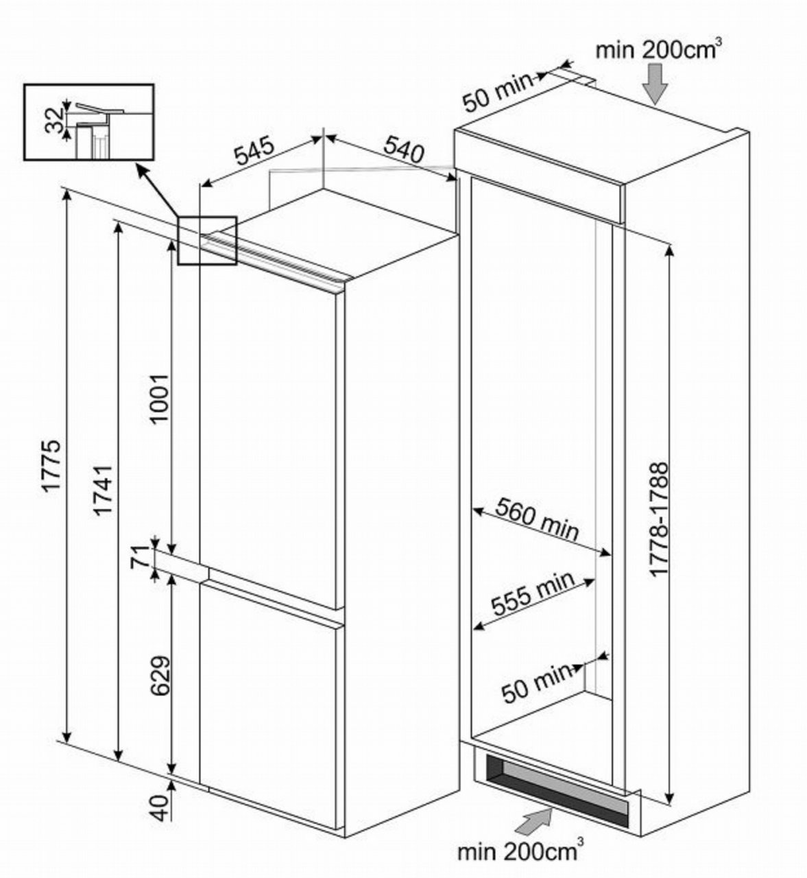 ���� �������� ����� ����� ��� 284 ���� ��� Smeg C8194TNE - ����� �����