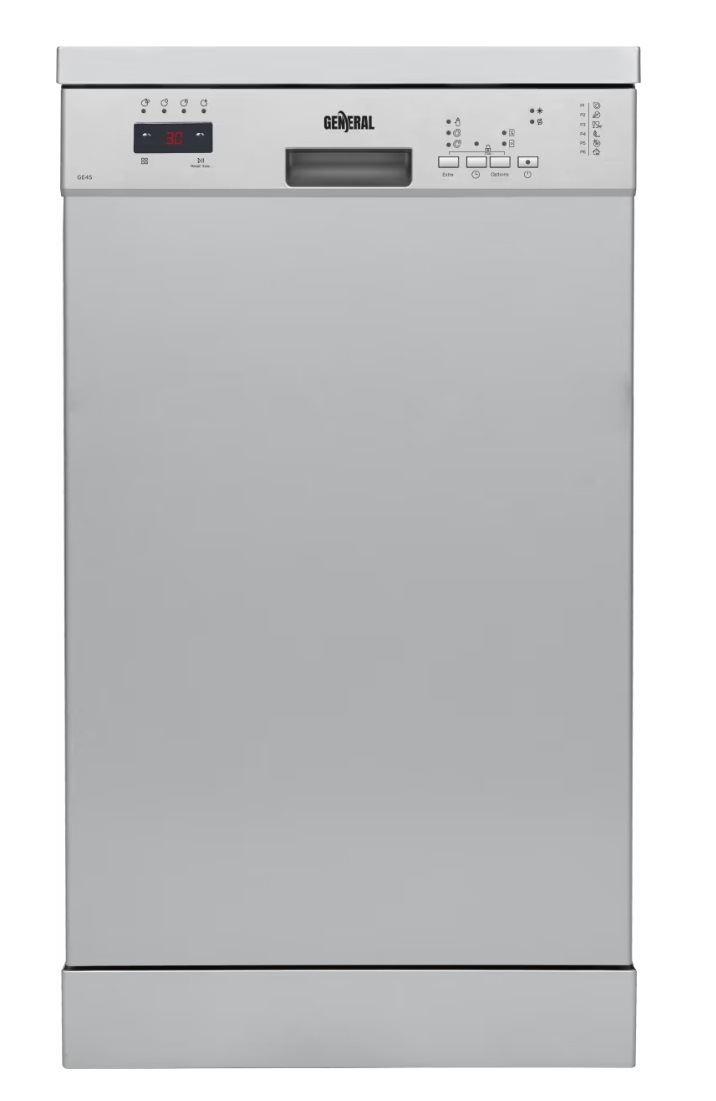 מדיח כלים עומד 45 ס"מ General GE45 כסוף מדיח כלים עומד 45 ס"מ General GE45 כסוף