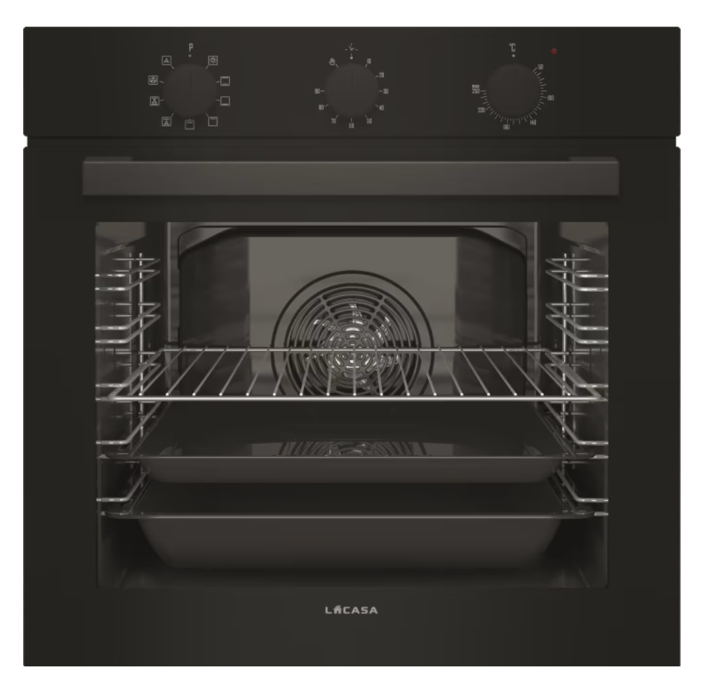 תנור בנוי 60 ס"מ לקאזה דגם LCN60GB זכוכית שחורה תנור בנוי 60 ס"מ לקאזה דגם LCN60GB זכוכית שחורה