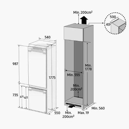���� ��������� ����� ����� Samsung BRB26705FWW ������ 