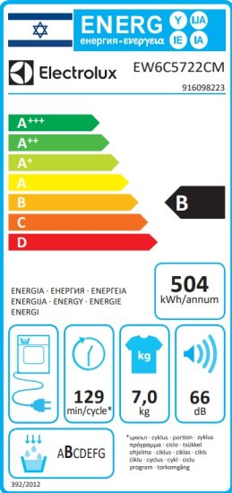 ����� ����� ������ ����� ����� �������� 7 ��� Electrolux ��� EW6C5722CM 