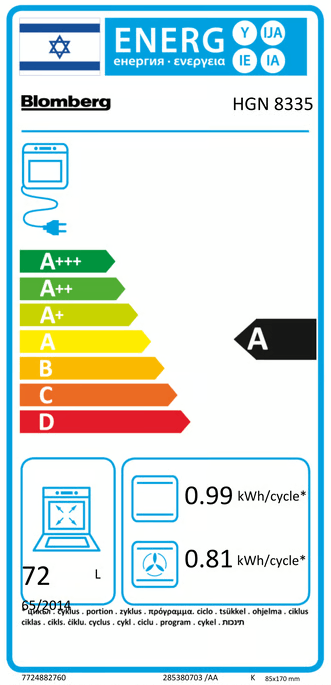 ����� ����� ������ A �� ���� ����� Blomberg HGN8335W