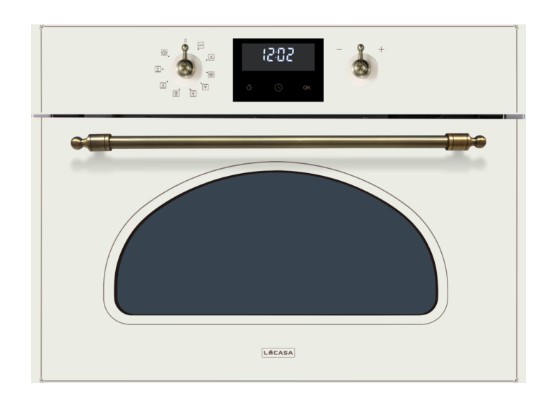 תנור בנוי משולב מיקרו 45 ס"מ לקאזה דגם LCT672MWRCC גימור קרם תנור בנוי משולב מיקרו 45 ס"מ לקאזה דגם LCT672MWRCC גימור קרם