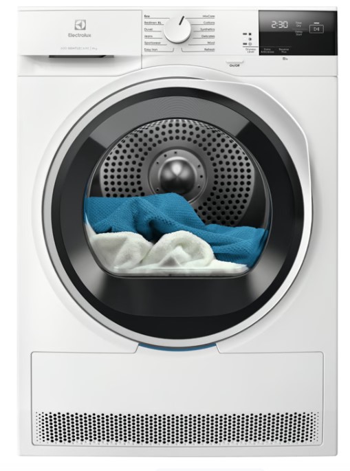 מייבש כביסה 9 ק"ג Electrolux אלקטרולוקס דגם HeatPump EDH6294BM חזית מייבש כביסה 9 ק"ג Electrolux אלקטרולוקס דגם HeatPump EDH6294BM חזית