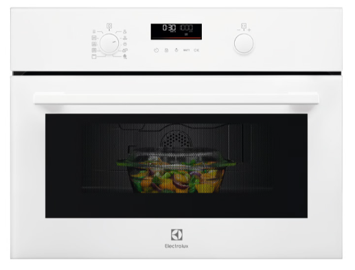 תנור בנוי משולב מיקרו 45 ליטר Electrolux דגם ECK5401V זכוכית לבנה חזית התנור תנור בנוי משולב מיקרו 45 ליטר Electrolux דגם ECK5401V זכוכית לבנה חזית התנור