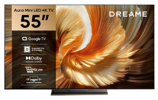 �������� 55 ����' ����� Aura Mini LED 4K TV �S100  ���� ����