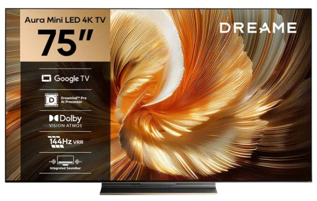 �������� 75 ����' ����� Aura Mini LED 4K TV �S100 ��� 2026 ���� ����