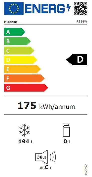 ����� 6 ������ 194 ���� Hisense RS24W NoFrost 