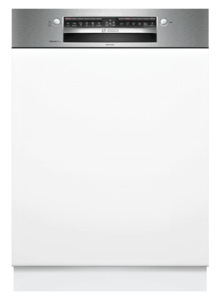 מדיח כלים 60 ס"מ חצי אינטגרלי Bosch דגם SMI4HAS07E מבט חזית מדיח כלים 60 ס"מ חצי אינטגרלי Bosch דגם SMI4HAS07E מבט חזית