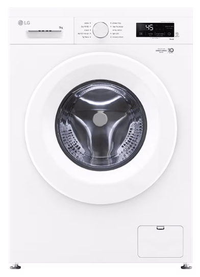 מכונת כביסה פתח חזית 9 ק"ג LG דגם VB9014WH חזית מכונת כביסה פתח חזית 9 ק"ג LG דגם VB9014WH חזית