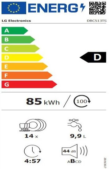 ���� ���� �������� ��� 60 �"� 14 ������ LG DBC513TS QuadWash