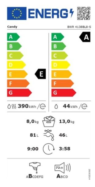 ����� ����� ������ ����� ��� ���� 13 �"� / 8 �"� Candy 4138BL8-S 