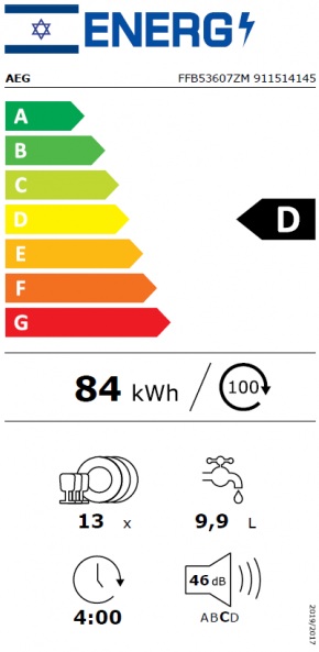 ���� ���� ��� 60 �"� AEG Pro Intensiv AirDry FFB53607ZM ������� ������